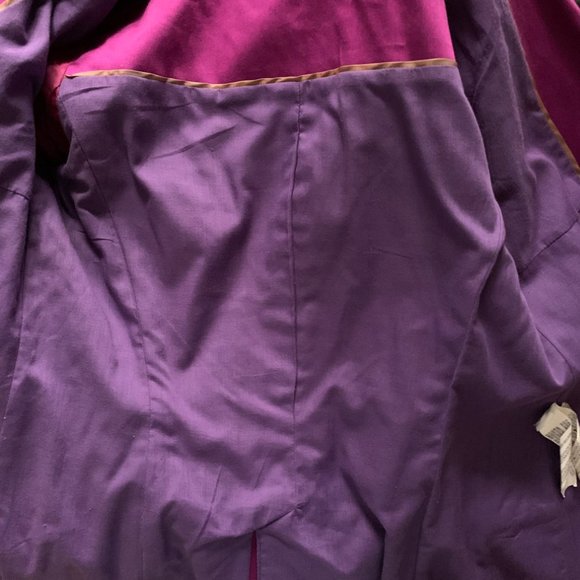 🇪🇸 ZARA magenta cotton blazer size M - Picture 8 of 11